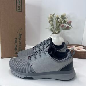 Kuru Atom Walking Comfort Sneaker Storm Gray/Black Men 8 W NWB Plantar Fasciitis